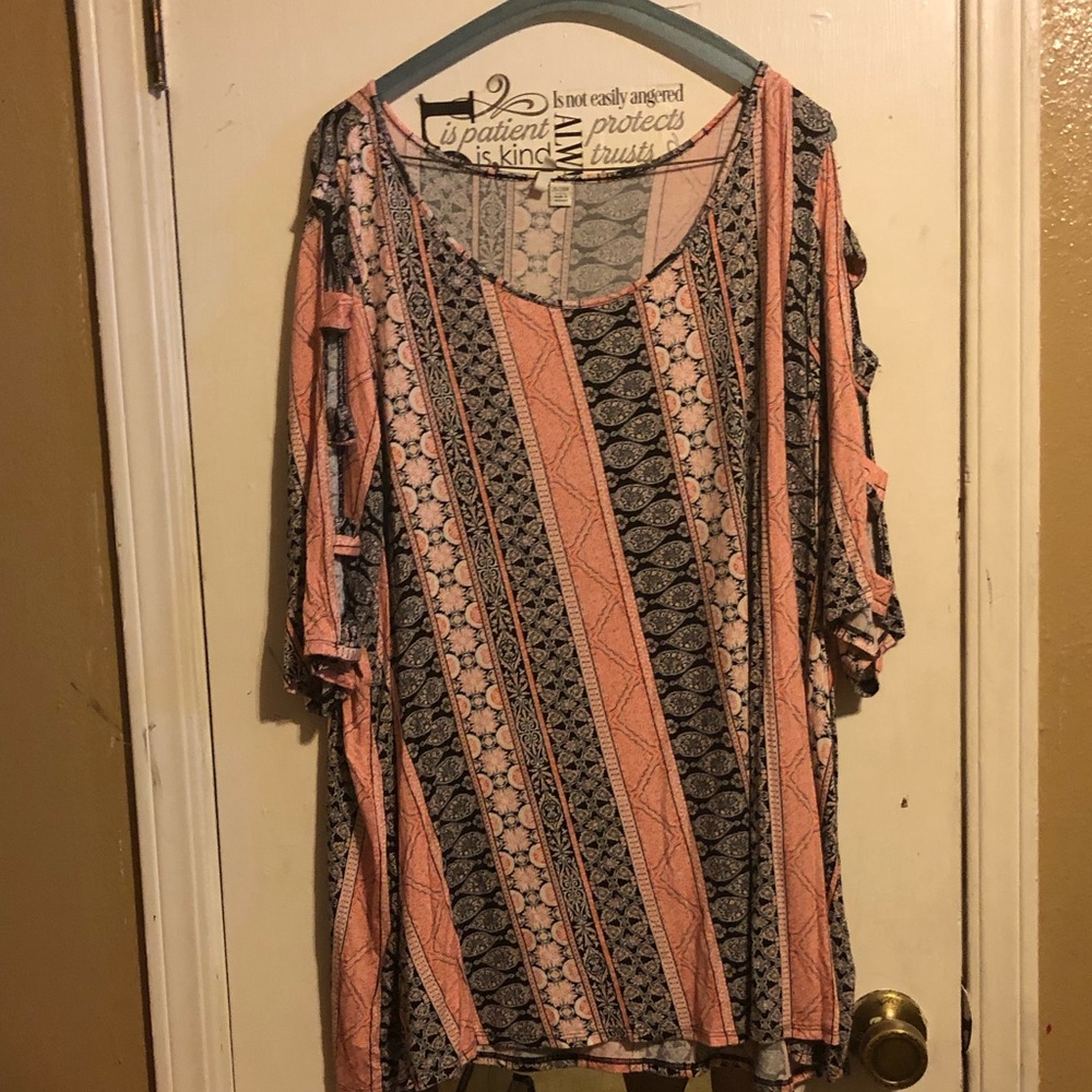 Pink and black shirt